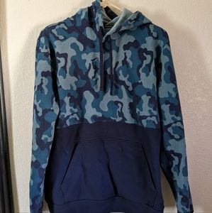 Tek Gear ultrasoft fleece hoodie blue camo sz m